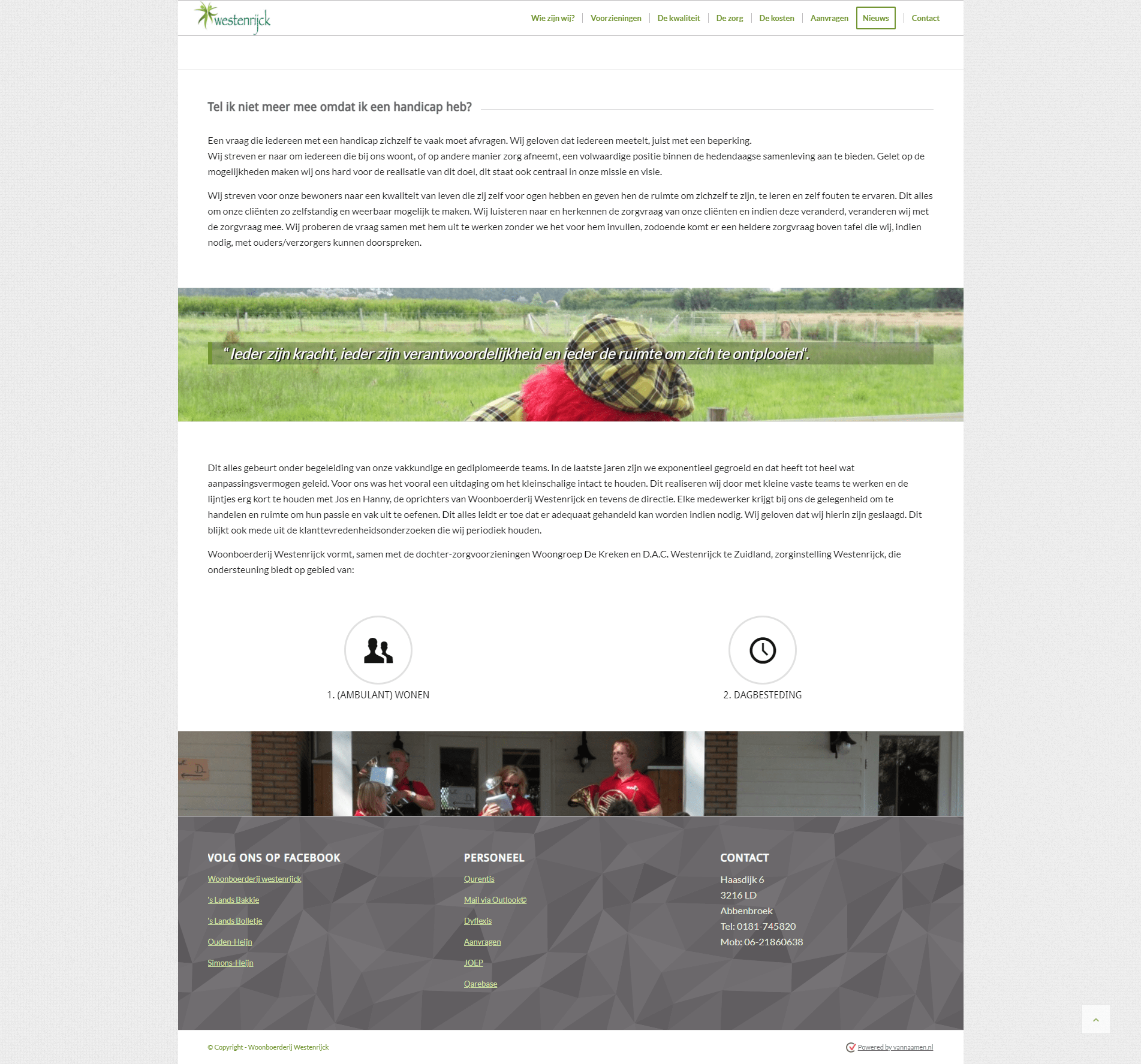Westenrijck Website
